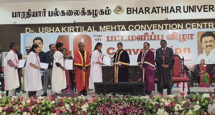 கோவை பாரதியார் பல்கலைக்கழகத்தில் நாற்பதாவது பட்டமளிப்பு விழா ஆளுநர் பங்கேற்பு